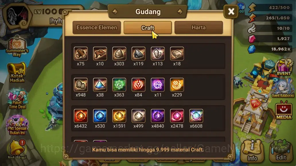 Summoners War: Sky Arena Accounts Mid-Game ASIA 100|2 Beast LD Bruiser Jager,Fermion|30 NB5,83 Total B6|+LD NB4 18