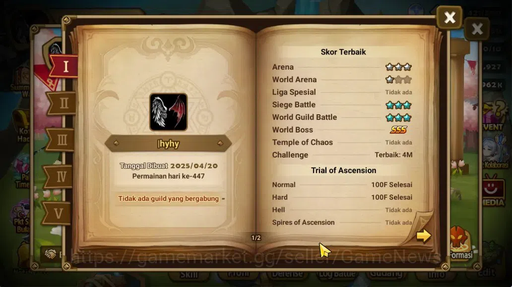 Summoners War: Sky Arena Accounts Mid-Game ASIA 100|2 Beast LD Bruiser Jager,Fermion|30 NB5,83 Total B6|+LD NB4 4