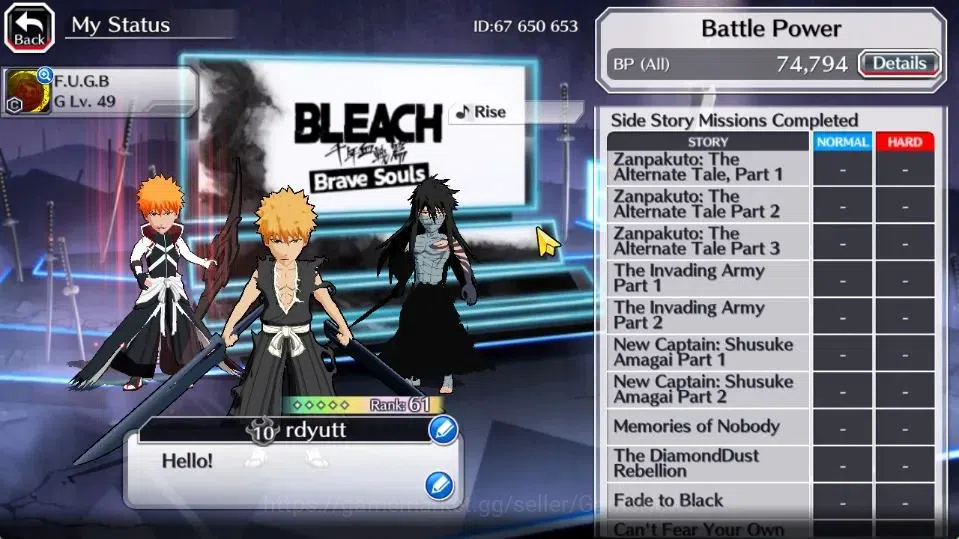 Bleach: Brave Souls Accounts [GLOBAL]20K Orbs+Fresh All Story|Ururu,Yumichika P image 5