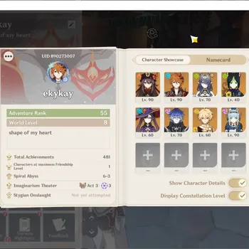 Genshin Impact Accounts Others ASIA|AR 55|5 Limit Char( Hu Tao,Childe ,lauma,flins,ineffa)|2(*5Wep)|MC Male|Check