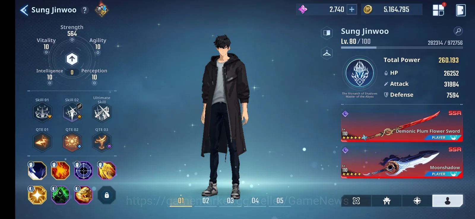 Solo Leveling: ARISE Accounts Total Power 682K|16SSR 8