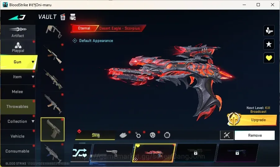 Blood Strike Accounts Collab Skin ASIA|Ethernal: D Eagle,Vector-Wishper,ETHAN-Alien Walker|Aniv FAL|8 Collab: 7DS/AOT|7 1