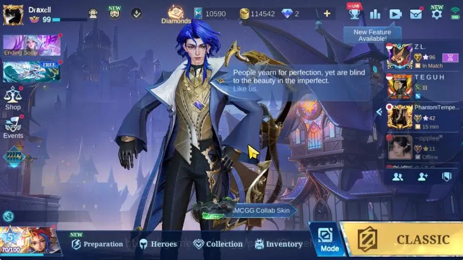 Mobile Legends: Bang Bang Accounts Hero 132|Skin 281|Recall Sea Of Anvils|Prime(Yu Zh image 1
