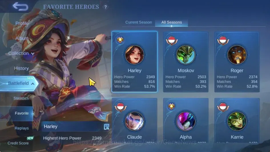 Mobile Legends: Bang Bang Accounts Hero 132|Skin 281|Recall Sea Of Anvils|Prime(Yu Zh image 5