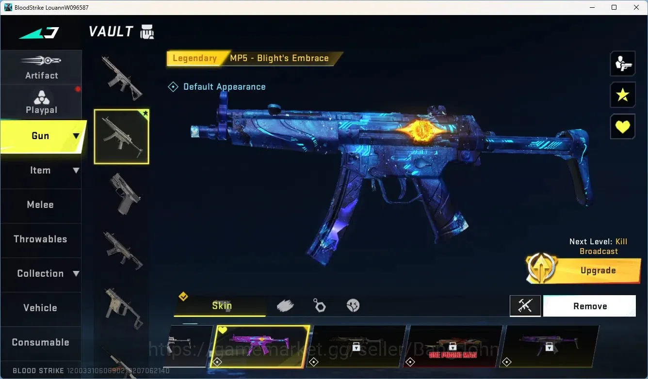 Blood Strike Accounts ASIA | 1 Collab Enzo Striker|1 Legendary Gun: MP5- image 2