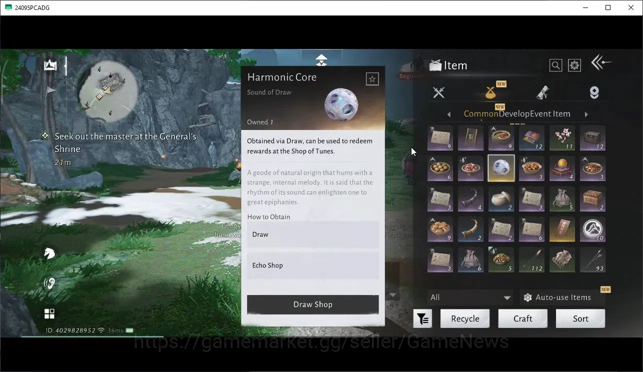Where Winds Meet Accounts GLOBAL|Lv 5|GS 3676|1 Harmonic Core|Nameless Sword image 1