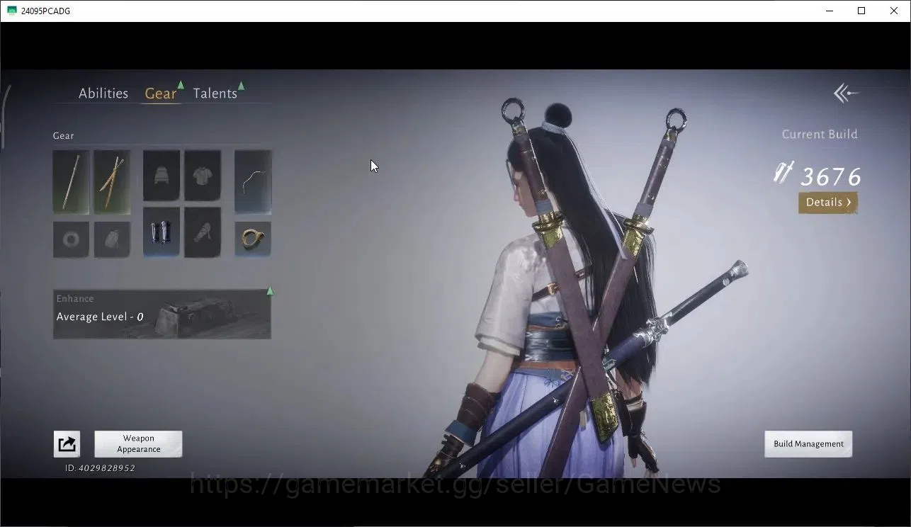 Where Winds Meet Accounts GLOBAL|Lv 5|GS 3676|1 Harmonic Core|Nameless Sword image 5