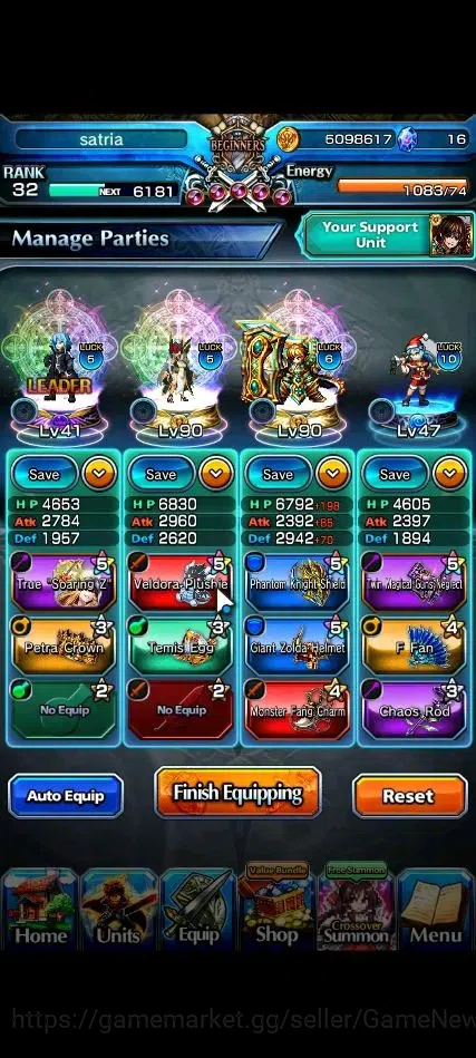 Grand Summoners Accounts End-Game Global|Rank 32|2 Ascend+1 TW|Demon Lord Rimuru TW,Misette|Lpot 49|Check SS(GS2520) 3