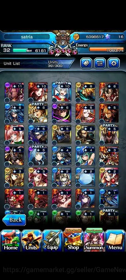 Grand Summoners Accounts End-Game Global|Rank 32|2 Ascend+1 TW|Demon Lord Rimuru TW,Misette|Lpot 49|Check SS(GS2520) 5