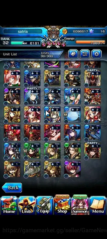 Grand Summoners Accounts End-Game Global|Rank 32|2 Ascend+1 TW|Demon Lord Rimuru TW,Misette|Lpot 49|Check SS(GS2520) 6
