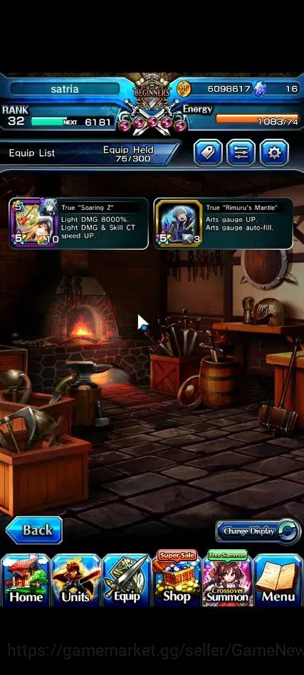 Grand Summoners Accounts End-Game Global|Rank 32|2 Ascend+1 TW|Demon Lord Rimuru TW,Misette|Lpot 49|Check SS(GS2520) 7
