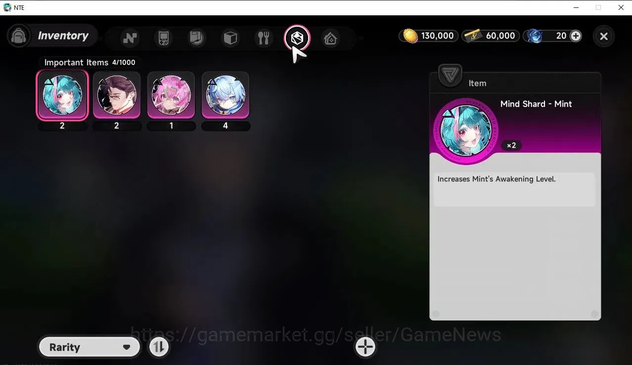 Neverness to Everness Accounts GLOBAL EU|HL 3|2 SSR [Nanally A1,Fadia] + S-Class Char Box|6 SR|Selector 44/50 Rolls|Male 10