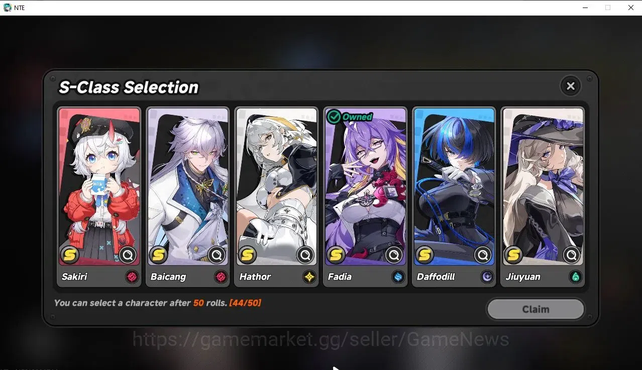 Neverness to Everness Accounts GLOBAL EU|HL 3|2 SSR [Nanally A1,Fadia] + S-Class Char Box|6 SR|Selector 44/50 Rolls|Male 7
