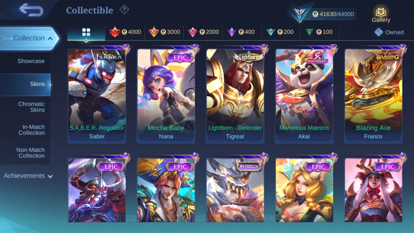 Mobile Legends: Bang Bang Accounts Others Hero 131 | Skin 198 | Collector Natalia | Lighborn Tigreal | Blazing Franco 6