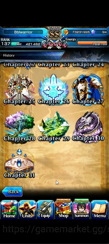 Grand Summoners Accounts Global|Rank 137|3 sp art+31 Ascend|[Roy,Inumuta,Is image 18