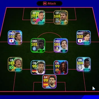 eFootball Accounts Legends & Iconic Players Android|Epic Diego Costa,Marcelo,Aubameyang,Andriy Shevchenko|7 Show Time Denzel