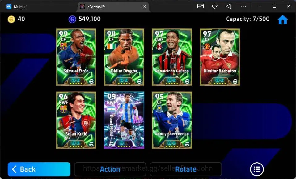 eFootball Accounts Android|PW 3107|Epic Eto'o,Drogba,Ronaldinho,Berba image 3