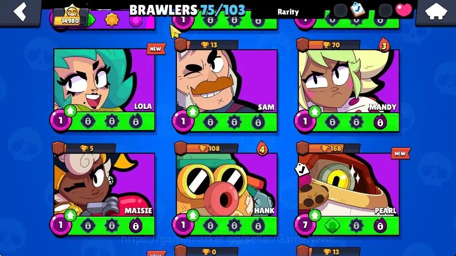 Brawl Stars Accounts 14980 Trophy|7665 Bling|75 Brawlers 17 Max|2 Hyper image 15