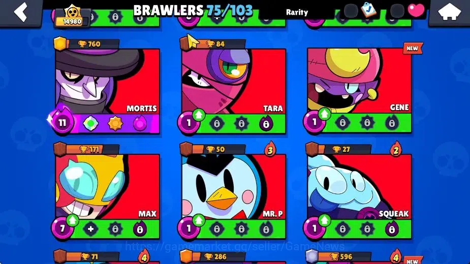 Brawl Stars Accounts 14980 Trophy|7665 Bling|75 Brawlers 17 Max|2 Hyper image 17