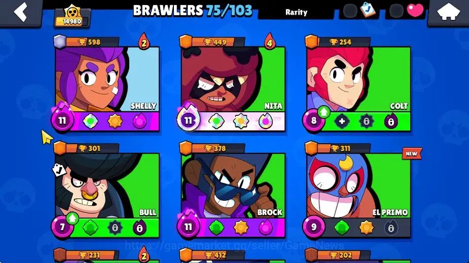 Brawl Stars Accounts 14980 Trophy|7665 Bling|75 Brawlers 17 Max|2 Hyper image 9