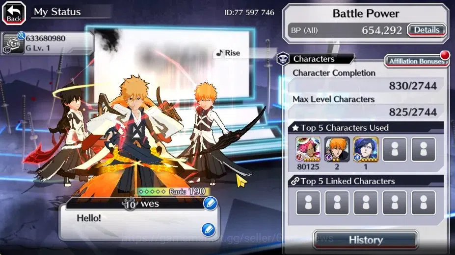Bleach: Brave Souls Accounts [GLOBAL]40K Orb|2 New Renewed Ichigo,Ichigo 10th A image 3