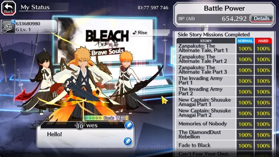Bleach: Brave Souls Accounts [GLOBAL]40K Orb|2 New Renewed Ichigo,Ichigo 10th A image 5