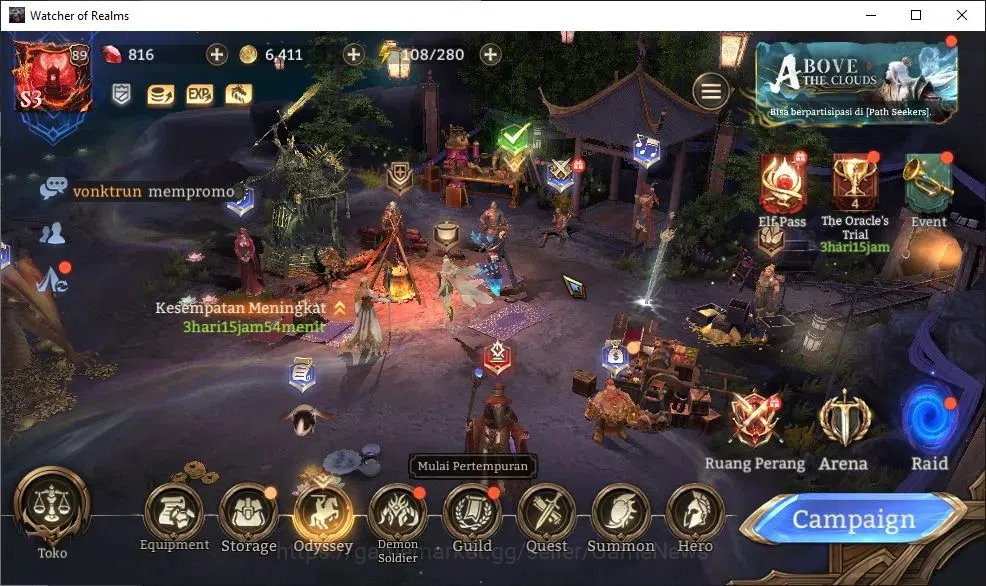 Watcher of Realms Accounts GLOBAL 60x|Lv 89|10M Power|15 Lord[OrenA4,PrateusA image 1