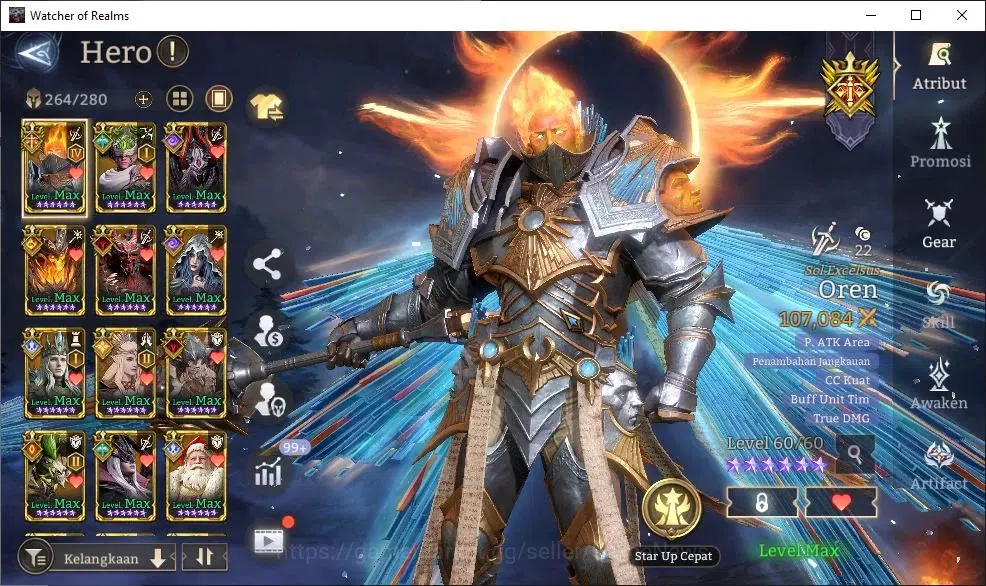 Watcher of Realms Accounts GLOBAL 60x|Lv 89|10M Power|15 Lord[OrenA4,PrateusA image 8