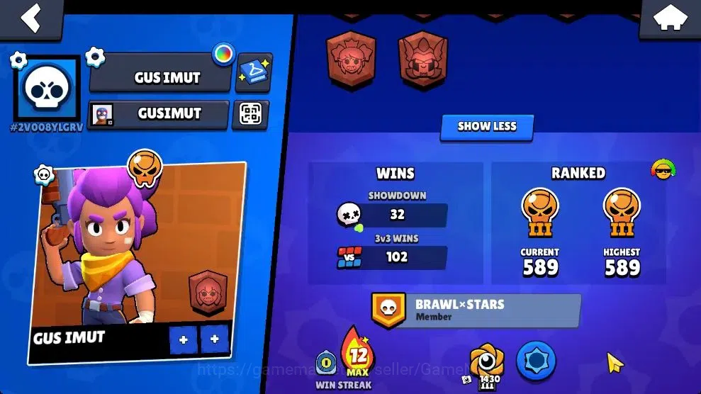 Brawl Stars Accounts 1569 Trophy|27 Brawlers 5 Max Lvl [Kit,Damian,Etc] image 4
