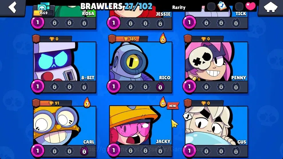 Brawl Stars Accounts 1569 Trophy|27 Brawlers 5 Max Lvl [Kit,Damian,Etc] image 8