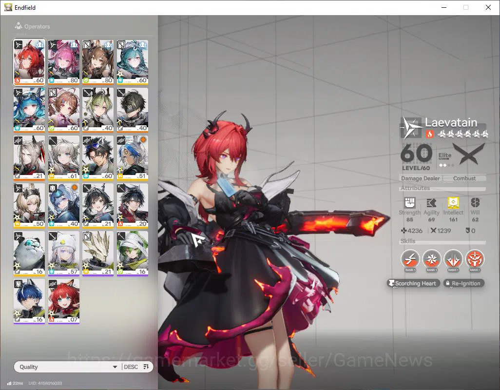 Arknights: Endfield Accounts ASIA|Lv 53|SSR 8(3Limit) [Laevatain,Yvonne,Last Ri image 2