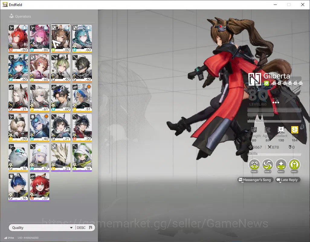 Arknights: Endfield Accounts ASIA|Lv 53|SSR 8(3Limit) [Laevatain,Yvonne,Last Ri image 4