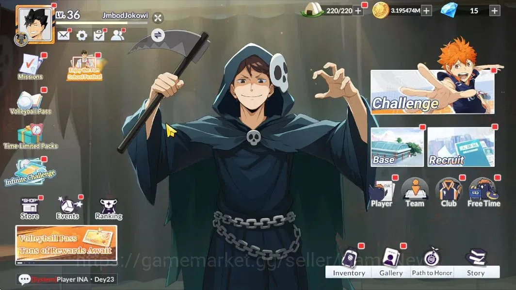 HAIKYU!! FLY HIGH Accounts SEA Lvl 36|2 SP [Ushijima School Festv,Toru+Memo]+ image 3
