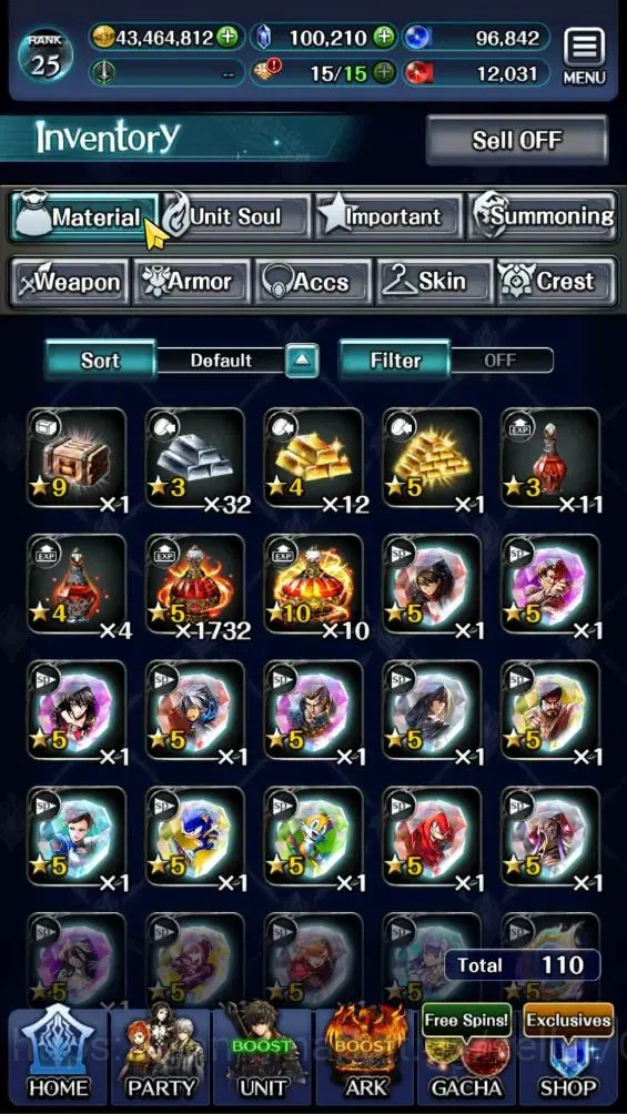 Last Cloudia Accounts Endgame GLOBAL|Rank 25|100K Crystal|Top Tier Unit [SM Sera,PoGT Familie,G Lilaha,NY Maihim 15