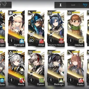 Arknights Accounts Mid-Tier Global|Lv34|1 Limited (Wisadel) 6x6 star (Logos,Saria,Weedy,Mountain,Nightingale)|Story2-9|Check