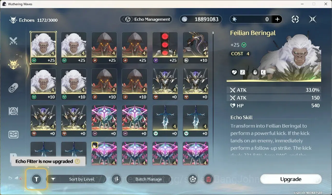Wuthering Waves Accounts Starter SEA|UL 48|Rank 5| 2 Char Limited Yangyang: Xuanling Rc5,Rebecca | Mc Female | TakeMail 18