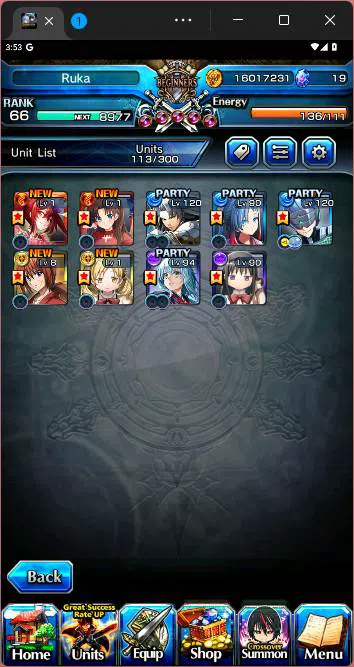 Grand Summoners Accounts Others GLOBAL|9 Ascend|Paladin Roy TW,Inumata TW,DLS Rimuru TW,Valerie,Akemi,etc|Take mail|check 7