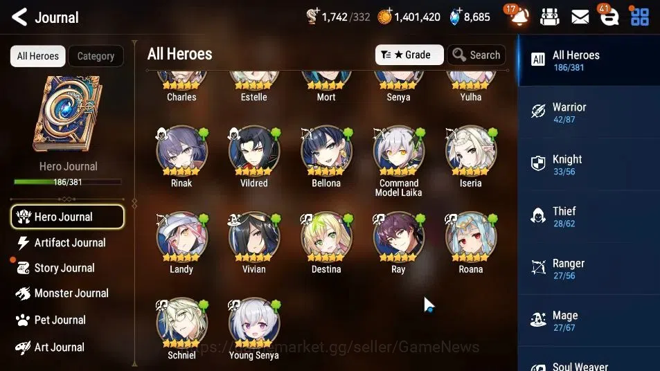 Epic Seven Accounts GLOBAL UnVerif|15 ML(RnL,GenRas,WOTM Tenebria,ZIO, image 10