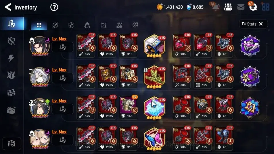 Epic Seven Accounts GLOBAL UnVerif|15 ML(RnL,GenRas,WOTM Tenebria,ZIO, image 20