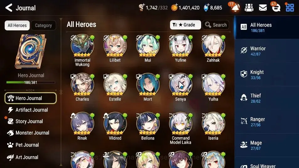 Epic Seven Accounts GLOBAL UnVerif|15 ML(RnL,GenRas,WOTM Tenebria,ZIO, image 9