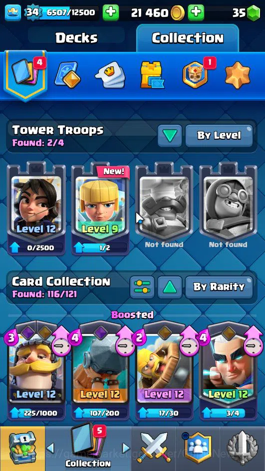 Clash Royale Accounts Lv 34|Trophy 6158|KTL 12|Limited Skin|Card 116| 2  image 4