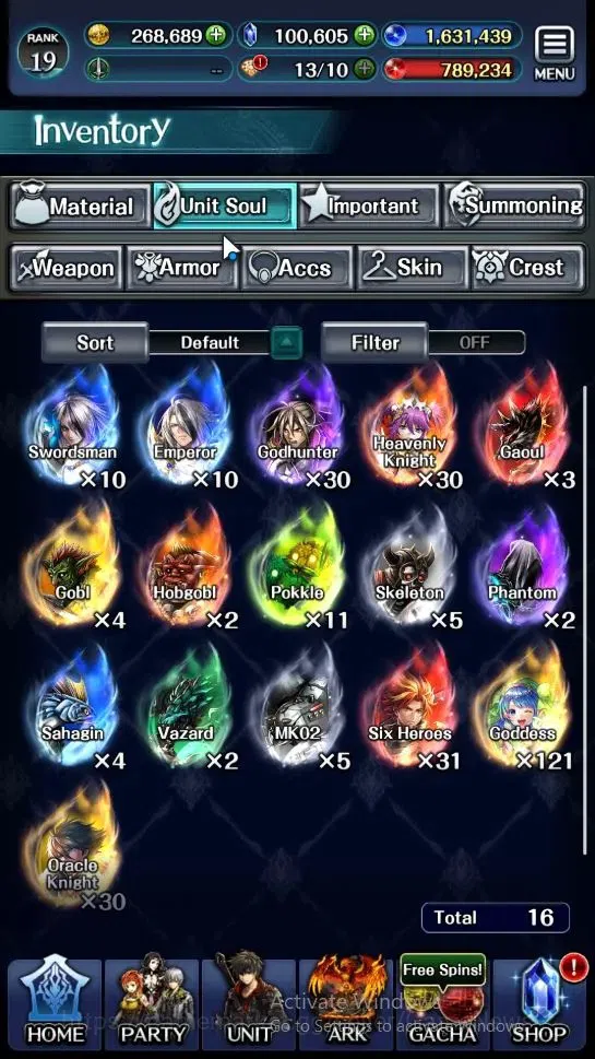 Last Cloudia Accounts Endgame GLOBAL|Rank 19|100k Crystal|Collab BraveFrontier (G Tilith,FG Vargas)+Top Tier(Goddess 10