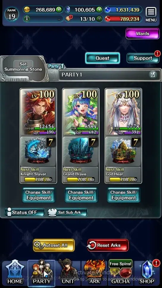 Last Cloudia Accounts Endgame GLOBAL|Rank 19|100k Crystal|Collab BraveFrontier (G Tilith,FG Vargas)+Top Tier(Goddess 5