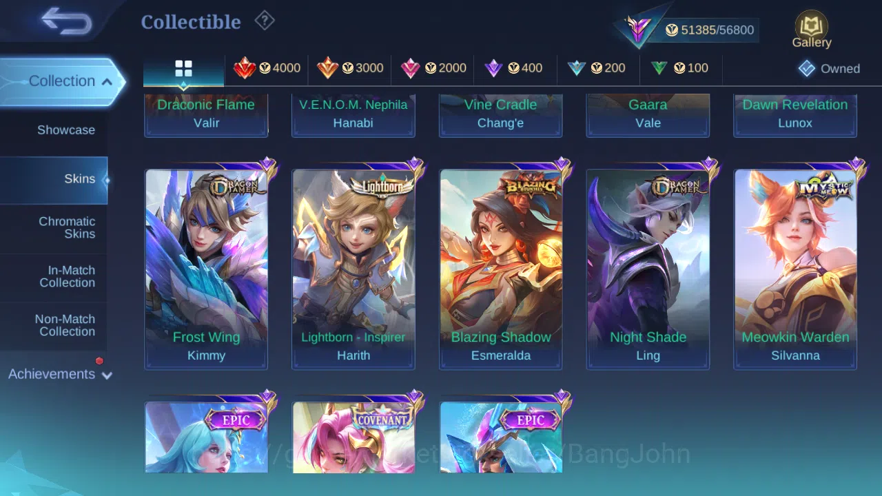 Mobile Legends: Bang Bang Accounts Others Hero 131 | Skin 249 | GLORY | Stun Chou | KOF Karina | Convenant Benedetta 10