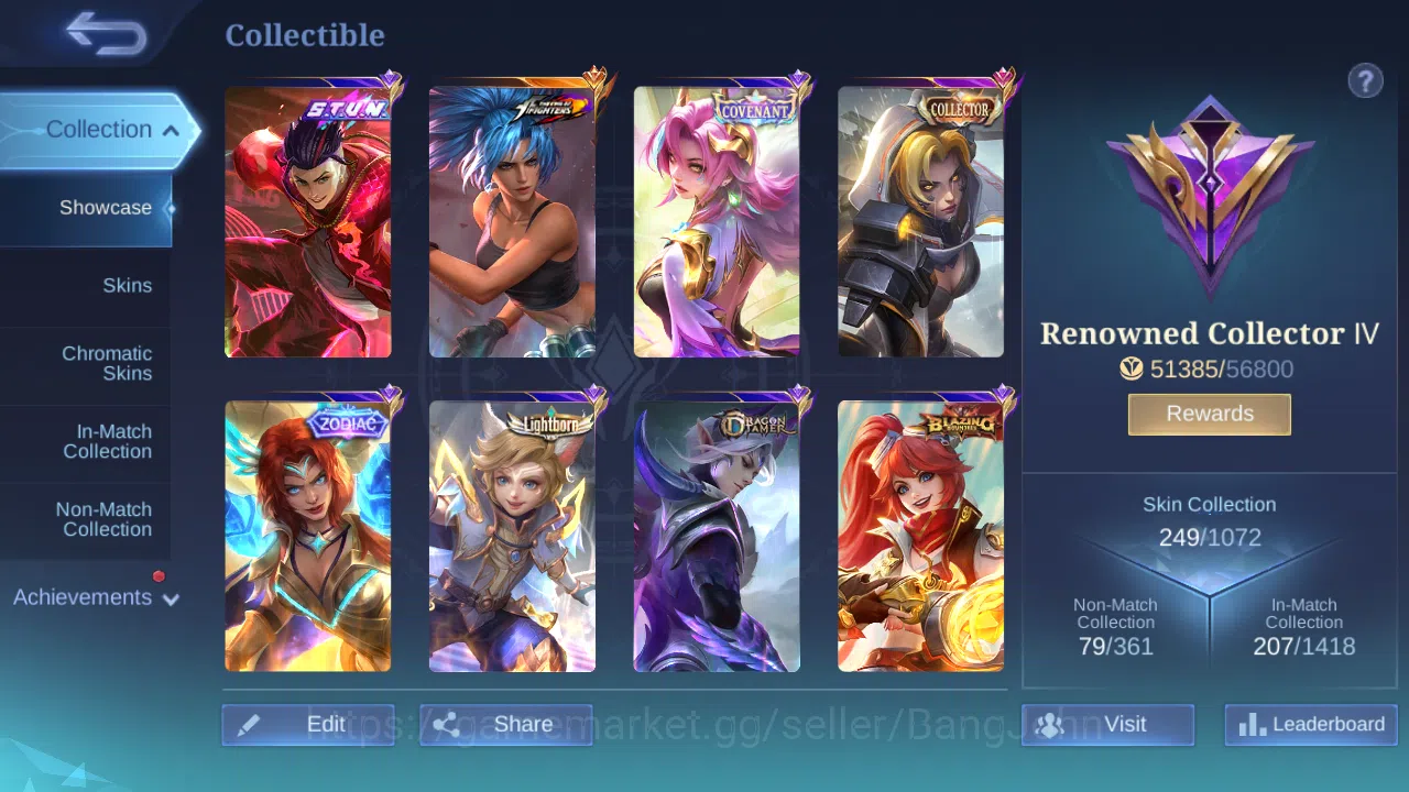 Mobile Legends: Bang Bang Accounts Others Hero 131 | Skin 249 | GLORY | Stun Chou | KOF Karina | Convenant Benedetta 2