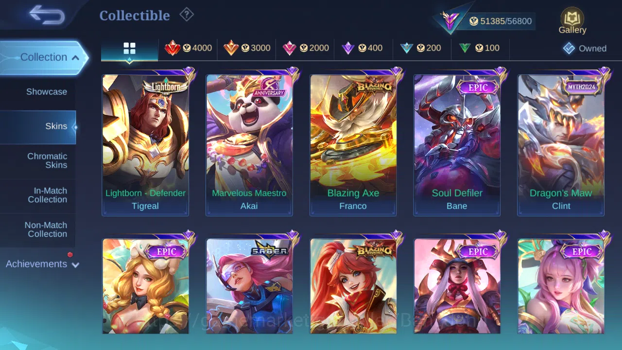 Mobile Legends: Bang Bang Accounts Others Hero 131 | Skin 249 | GLORY | Stun Chou | KOF Karina | Convenant Benedetta 5