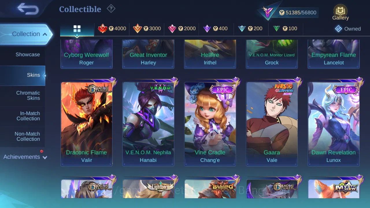 Mobile Legends: Bang Bang Accounts Others Hero 131 | Skin 249 | GLORY | Stun Chou | KOF Karina | Convenant Benedetta 9