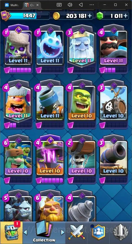 Clash Royale Accounts High-End Global |CL 1447|KTL 14|Trophy 8500| 8 Champ| 2 Hero| 13 Evo|Arena 22|1011 Gems| 203k Gold 11