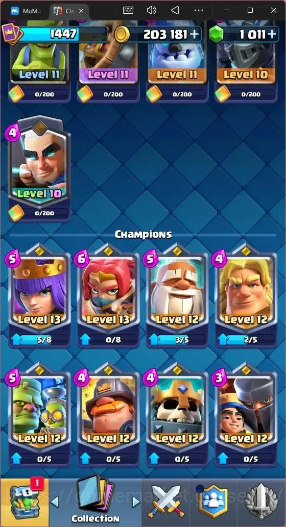 Clash Royale Accounts High-End Global |CL 1447|KTL 14|Trophy 8500| 8 Champ| 2 Hero| 13 Evo|Arena 22|1011 Gems| 203k Gold 13