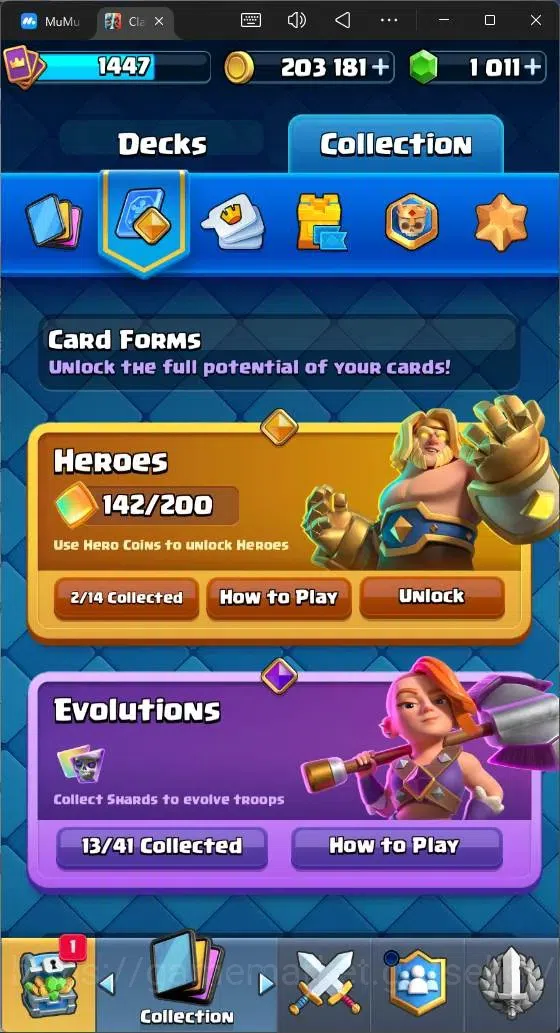 Clash Royale Accounts High-End Global |CL 1447|KTL 14|Trophy 8500| 8 Champ| 2 Hero| 13 Evo|Arena 22|1011 Gems| 203k Gold 14